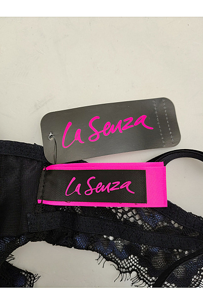 La Senza Černé modré krajkové body s průstřihy luxusní Velikost XS/TP | La Senza | obrázek 7