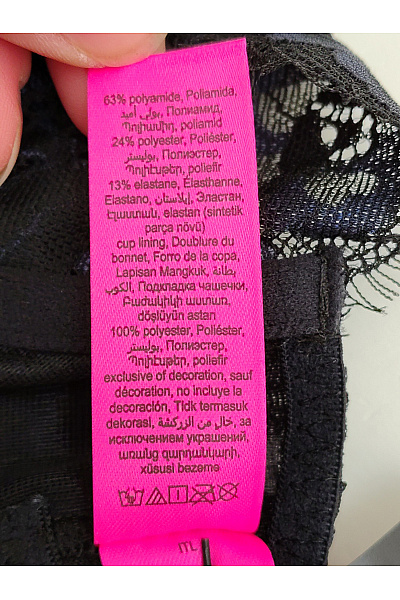 La Senza Černé modré krajkové body s průstřihy luxusní Velikost XS/TP | La Senza | obrázek 9