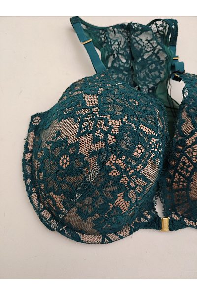 Wolford Zelená krajková push up podprsenka se zapínáním vpředu a krajkou na zádech Vel. EU 80E | Wolford | obrázek 3