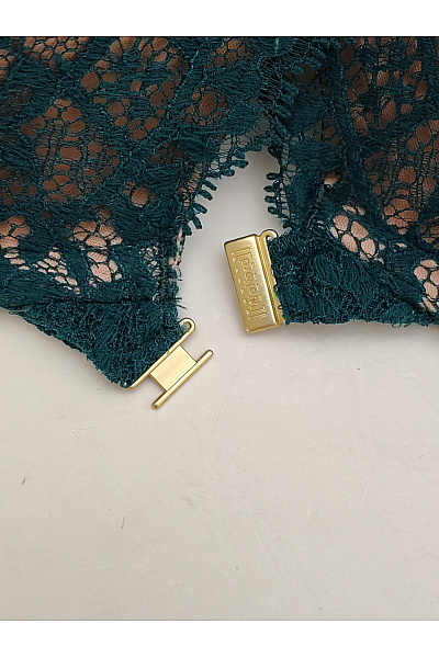Wolford Zelená krajková push up podprsenka se zapínáním vpředu a krajkou na zádech Vel. EU 80E | Wolford | obrázek 7