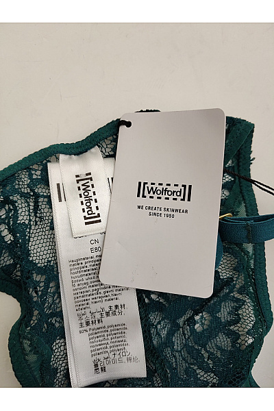 Wolford Zelená krajková push up podprsenka se zapínáním vpředu a krajkou na zádech Vel. EU 80E | Wolford | obrázek 9