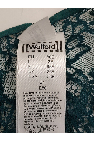 Wolford Zelená krajková push up podprsenka se zapínáním vpředu a krajkou na zádech Vel. EU 80E | Wolford | obrázek 10
