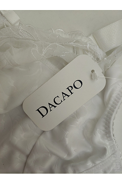 DACAPO Bílá krajková kosticová podprsenka s ozdobnými ramínky | DACAPO | obrázek 11