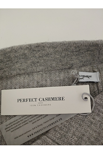 PERFECT CASHMERE Šedá kašmírová áčková sukně s pružným pasem Vel. EU S | PERFECT CASHMERE | obrázek 3