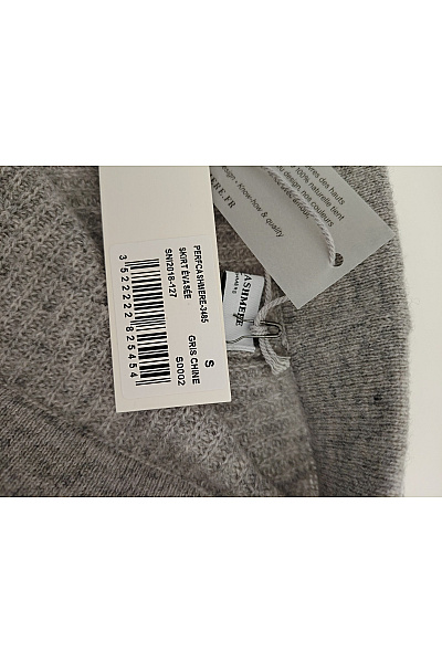 PERFECT CASHMERE Šedá kašmírová áčková sukně s pružným pasem Vel. EU S | PERFECT CASHMERE | obrázek 4