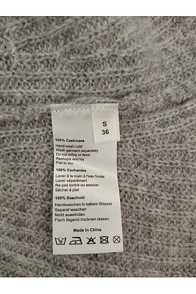 PERFECT CASHMERE Šedá kašmírová áčková sukně s pružným pasem Vel. EU S | PERFECT CASHMERE | obrázek 5