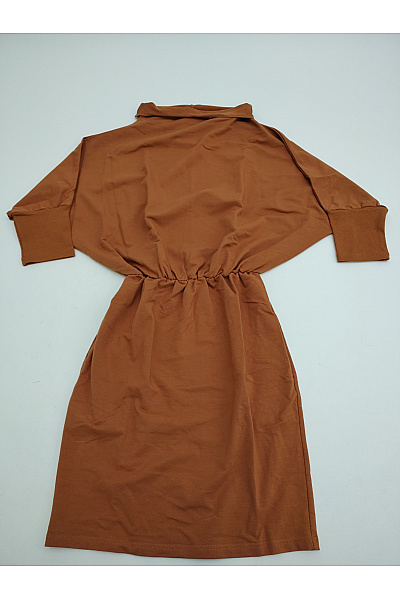 Be wear Hnědé bavlněné úpletové šaty kimono oversized Vel. L/XL | Be wear | obrázek 2
