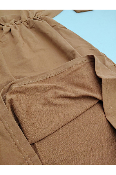 Be wear Hnědé bavlněné úpletové šaty kimono oversized Vel. L/XL | Be wear | obrázek 4