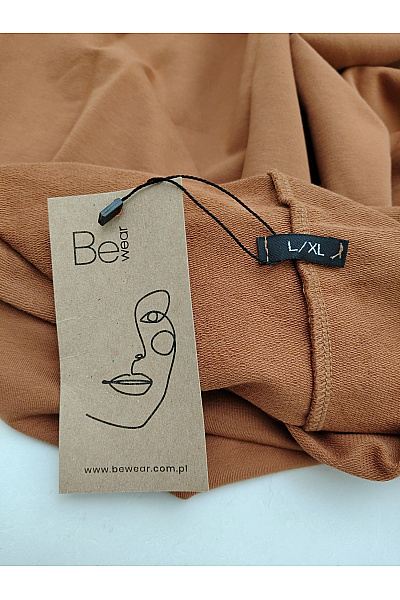 Be wear Hnědé bavlněné úpletové šaty kimono oversized Vel. L/XL | Be wear | obrázek 8