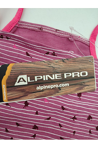 ALPINE PRO Růžové bavlněné letní šaty na ramínka s potiskem Vel. M | ALPINE PRO | obrázek 6