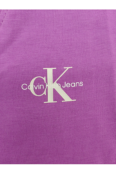 Calvin Klein Fialové bavlněné tričko s krátkým rukávem a výstřihem do V Vel. XXL | Calvin Klein | obrázek 4