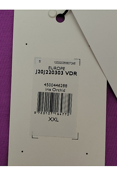 Calvin Klein Fialové bavlněné tričko s krátkým rukávem a výstřihem do V Vel. XXL | Calvin Klein | obrázek 7