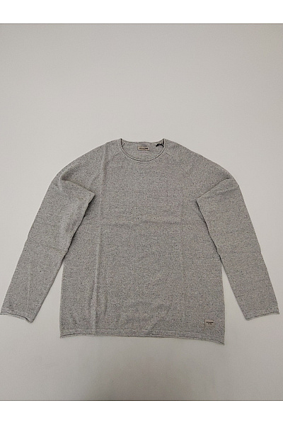 JACK & JONES Pánský šedý bavlněný pletený pulovr basic | JACK & JONES | obrázek 2
