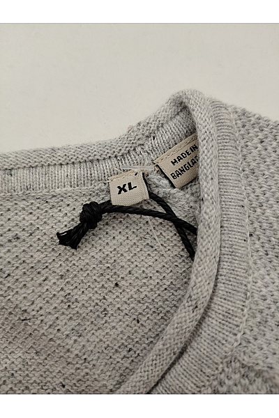 JACK & JONES Pánský šedý bavlněný pletený pulovr basic | JACK & JONES | obrázek 6