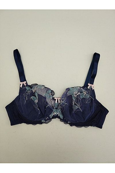 Kamea lingerie Modrá krajková kosticová podprsenka s výšivkou Velikost EU 95D | kamea lingerie | obrázek 2
