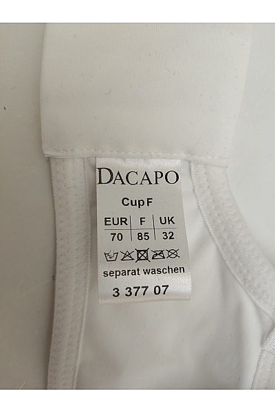 DACAPO Bílá kosticová podprsenka s texturou Vel. EU 70F | DACAPO | obrázek 9