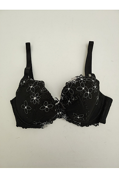 Kamea lingerie Černá krajková kosticová podprsenka s výšivkou Velikost EU 75E | kamea lingerie | obrázek 2