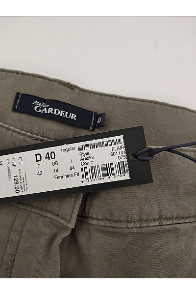 GARDEUR Dámské khaki široké kalhoty s vysokým pasem a kapsami Velikost DE 40 | GARDEUR | obrázek 5