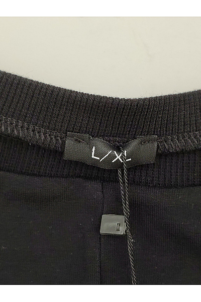 Be wear Černé bavlněné šaty s dlouhým rukávem a rozparkem Velikost L | Be wear | obrázek 6