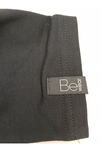 Be wear Černé bavlněné šaty s dlouhým rukávem a rozparkem Velikost L | Be wear | obrázek 7