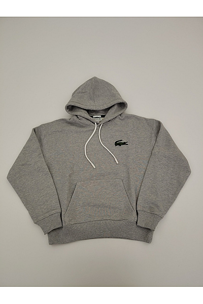 LACOSTE Pánská bavlněná šedá mikina s kapucí a klokaní kapsou Vel. S | LACOSTE | obrázek 2