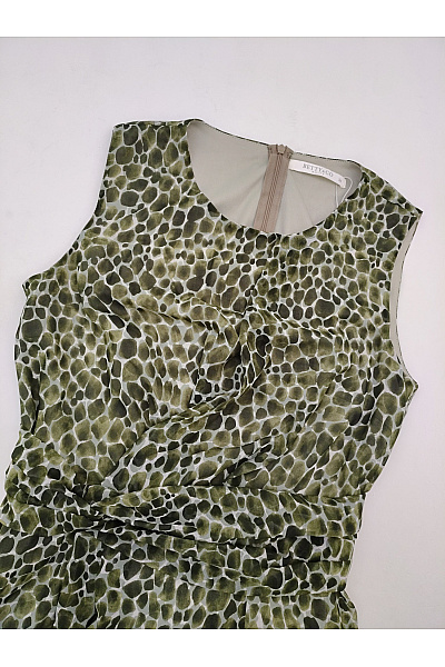 BETTY BARCLAY Khaki midi šaty se zvířecím vzorem elegantní letní Vel. EU 36 | BETTY BARCLAY | obrázek 4