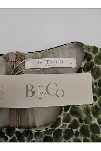 BETTY BARCLAY Khaki midi šaty se zvířecím vzorem elegantní letní Vel. EU 36 | BETTY BARCLAY | obrázek 6