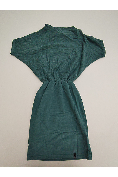Be wear Zelené bavlněné šaty s krátkým rukávem kimono střih Velikost S/M | Be wear | obrázek 2