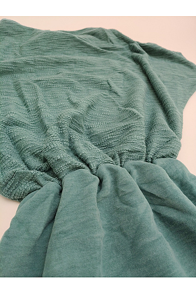 Be wear Zelené bavlněné šaty s krátkým rukávem kimono střih Velikost S/M | Be wear | obrázek 4
