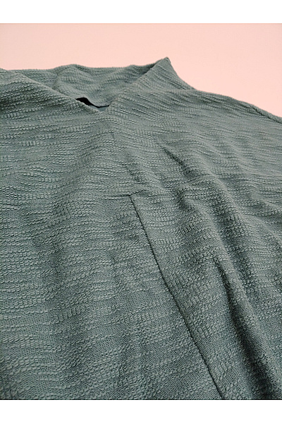 Be wear Zelené bavlněné šaty s krátkým rukávem kimono střih Velikost S/M | Be wear | obrázek 6