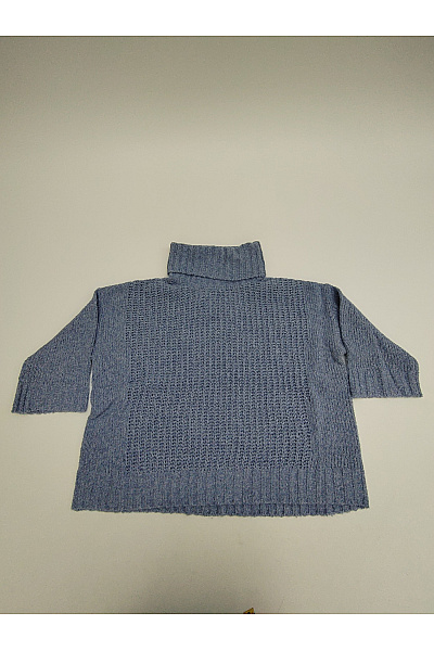 OPUS Dámský modrý pletený rolák oversized | OPUS | obrázek 2