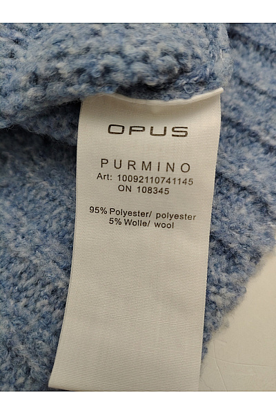 OPUS Dámský modrý pletený rolák oversized | OPUS | obrázek 7