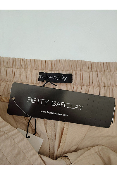 BETTY BARCLAY Béžové široké kalhoty s vysokým pasem a kapsami Vel. DE 40 | BETTY BARCLAY | obrázek 5