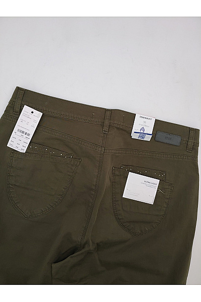 BRAX Dámské bavlněné khaki chinos kalhoty s kapsami Velikost DE 42L | BRAX | obrázek 8