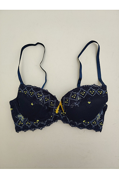 Kamea lingerie Modrá krajková push up podprsenka s výšivkou Velikost EU 70B | kamea lingerie | obrázek 2