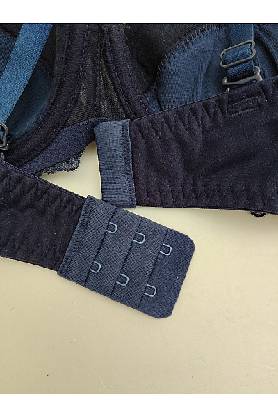 Kamea lingerie Modrá krajková push up podprsenka s výšivkou Velikost EU 70B | kamea lingerie | obrázek 6