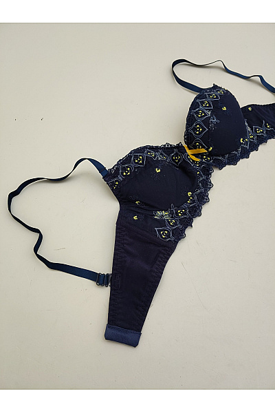 Kamea lingerie Modrá krajková push up podprsenka s výšivkou Velikost EU 70B | kamea lingerie | obrázek 7