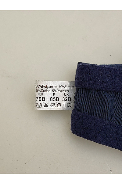 Kamea lingerie Modrá krajková push up podprsenka s výšivkou Velikost EU 70B | kamea lingerie | obrázek 9
