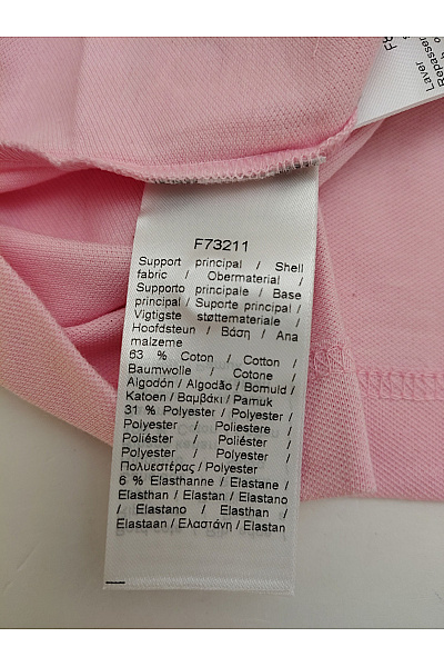 LACOSTE Růžové bavlněné polo tričko s krátkým rukávem a potiskem Vel. FR 4 | LACOSTE | obrázek 8