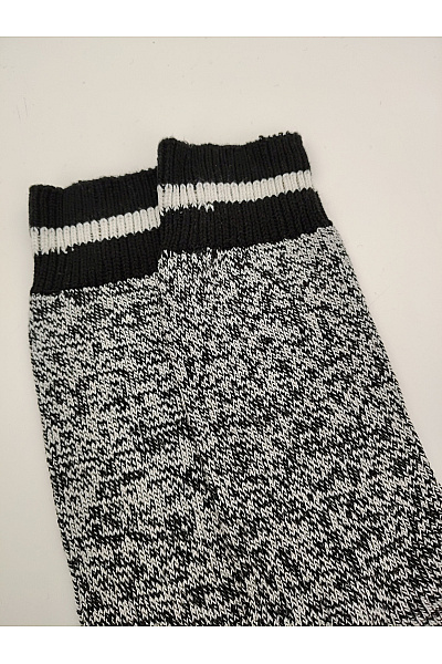 Nurdie Černobílé žíhané ponožky s lemem | Nurdie | obrázek 3