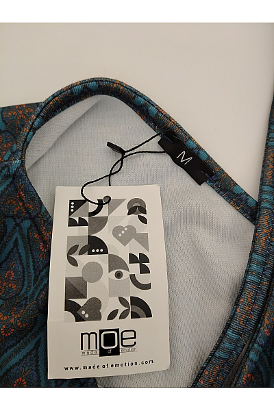 MOE Modré zavinovací midi šaty s dlouhým rukávem a páskem Vel. M | MOE | obrázek 5