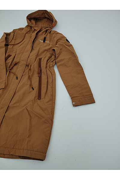 Khujo Dámská hnědá dlouhá parka s kapucí a zipem Vel. SMALL | Khujo | obrázek 3