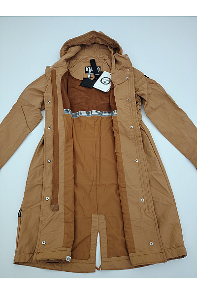 Khujo Dámská hnědá dlouhá parka s kapucí a zipem Vel. SMALL | Khujo | obrázek 6