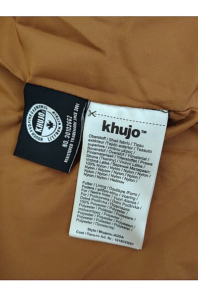 Khujo Dámská hnědá dlouhá parka s kapucí a zipem Vel. SMALL | Khujo | obrázek 7