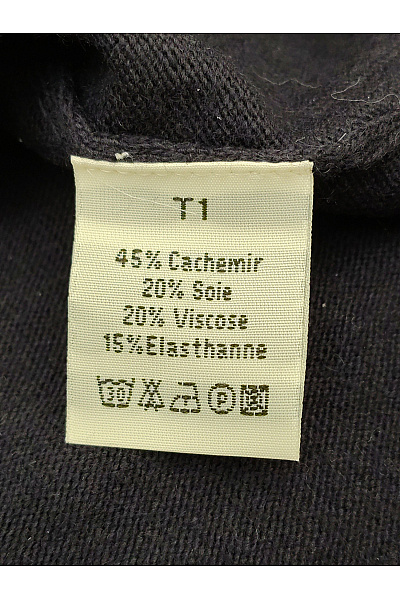 C&Jo Černý dámský kašmírový pulovr basic elegantní Vel. FR 36 | C&Jo | obrázek 8