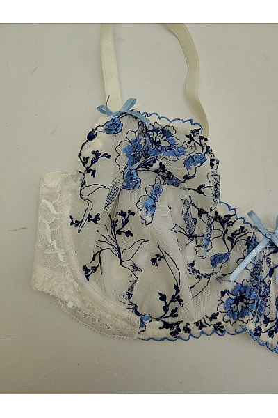 Kamea lingerie Bílá krajková kosticová podprsenka s výšivkou Velikost EU 80B | kamea lingerie | obrázek 3