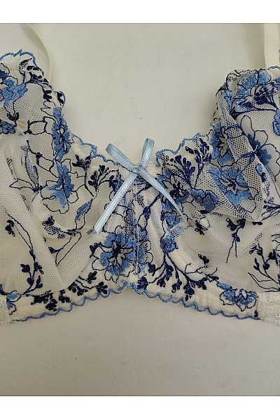 Kamea lingerie Bílá krajková kosticová podprsenka s výšivkou Velikost EU 80B | kamea lingerie | obrázek 4