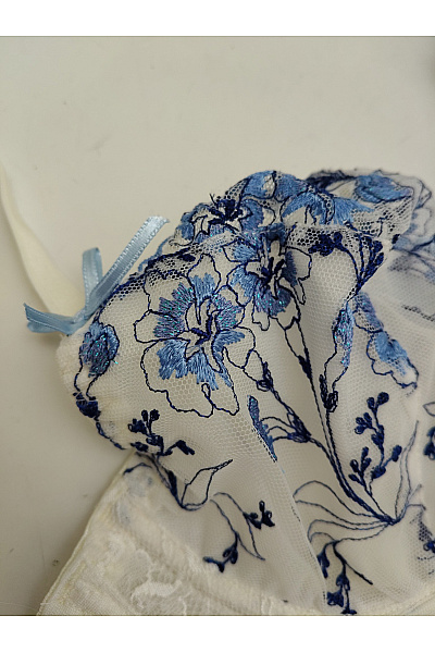 Kamea lingerie Bílá krajková kosticová podprsenka s výšivkou Velikost EU 80B | kamea lingerie | obrázek 8