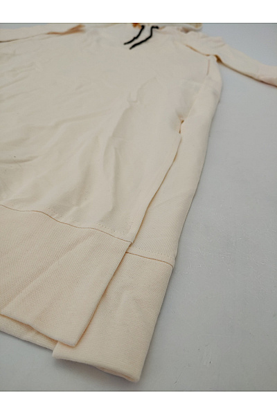 Be wear Béžové mikinové šaty s kapucí a rozparkem | Be wear | obrázek 4
