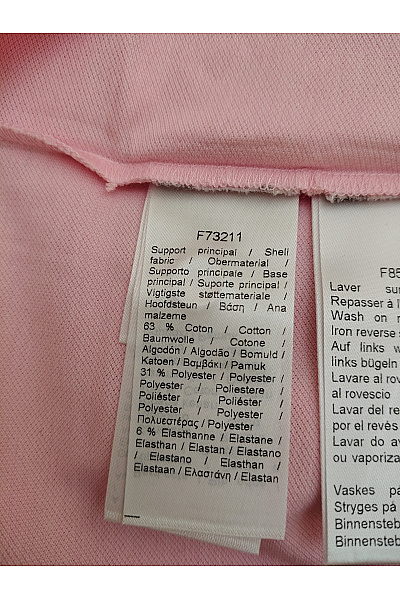 LACOSTE Růžové bavlněné polo tričko s krátkým rukávem a potiskem | LACOSTE | obrázek 7